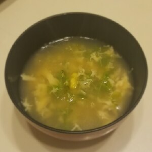 豆苗入り中華風コーンスープ